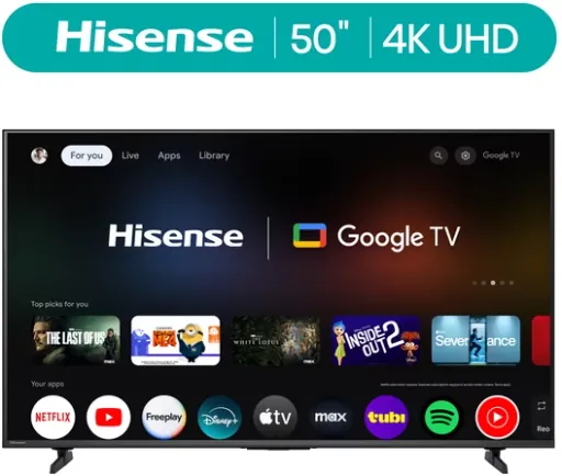 Hisense 50-Inch 4K UHD HDR Google Smart TV