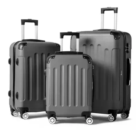 3-Piece Zimtown Hardside Spinner Luggage Set w/ TSA Lock