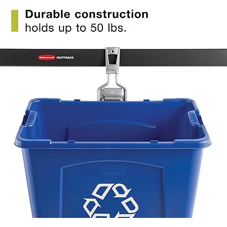Rubbermaid Garage Fasttrack Mounted Recycling Wall Bin (Up to 50 lbs.)