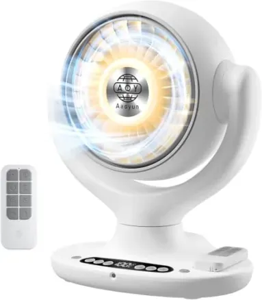 Aaoyun 12000mAh Rechargeable Cordless Desk Fan with Remote
