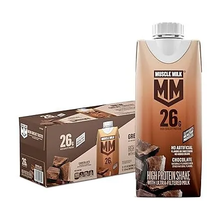 12-Pk 11-Oz Muscle Milk High Protein Shake (Chocolate)