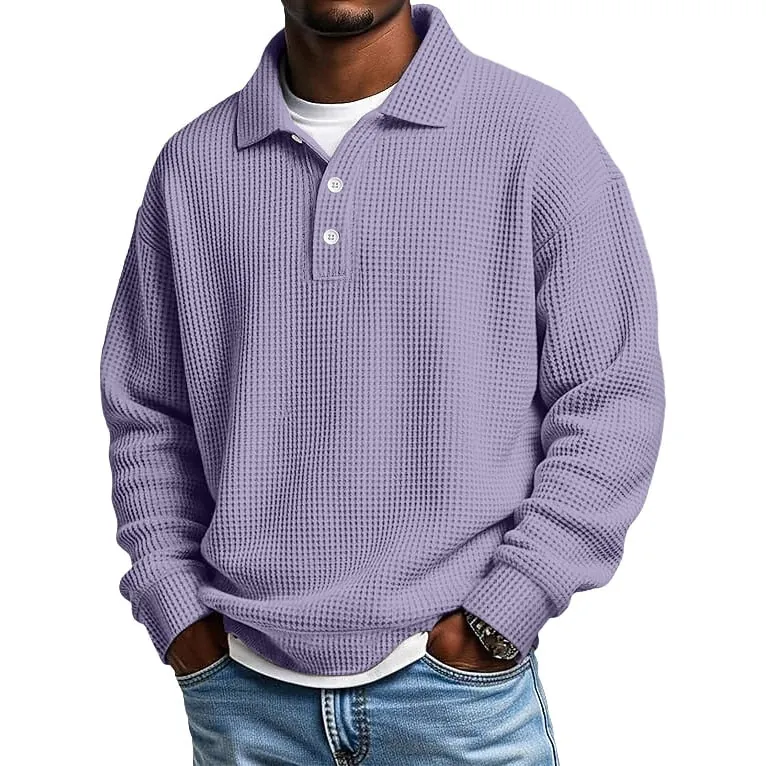 Men's Waffle Polo Shirt for 2