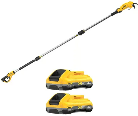 DEWALT 20V MAX XR 2x 4Ah Battery Kit with 1-1/2in Cordless Pole Pruner