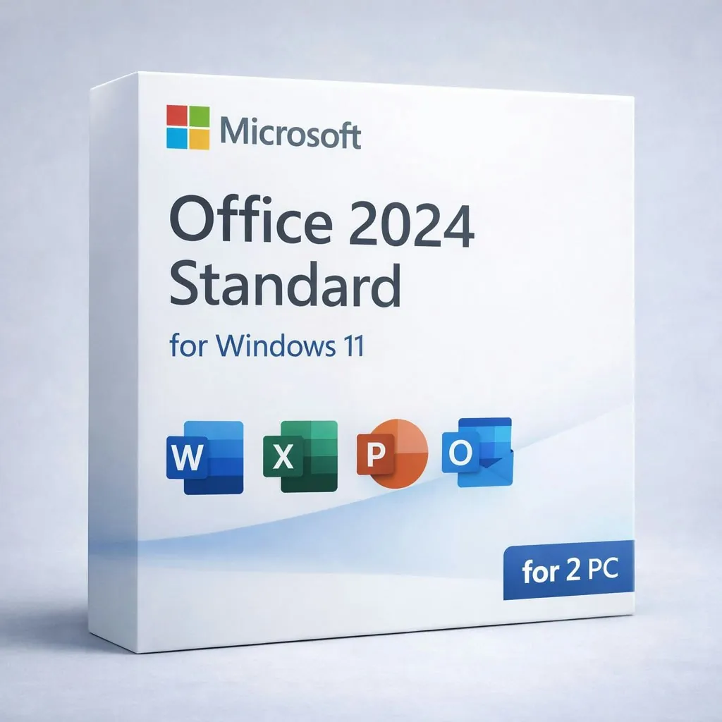 Microsoft Office Standard 2024 for 2 Windows PCs (Lifetime License)