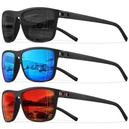 3-Pack STORYCOAST Men's Polarized Square Sunglasses