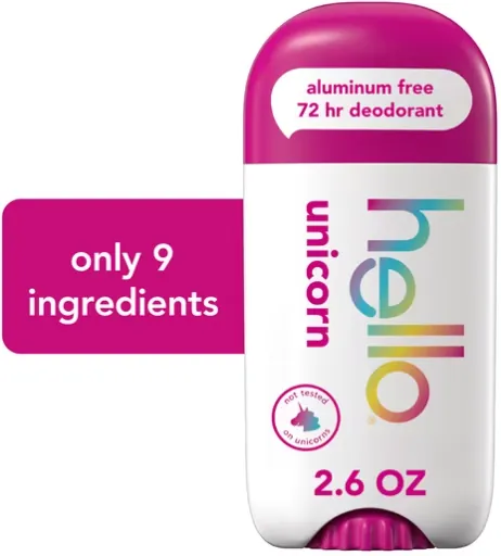 Hello Unicorn Aluminum-Free Deodorant, 2.6 oz Stick with Shea Butter +$3 Walmart Cash