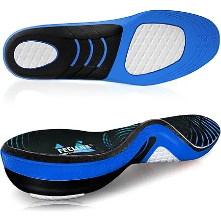 FEELLIFE Plantar Fasciitis Relief Arch Support Gel Shoe Insoles (2 Colors)