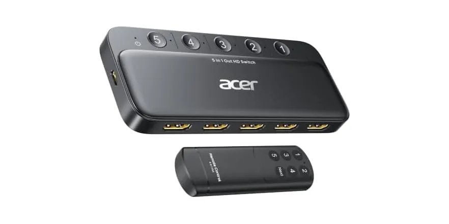 Acer 5-in-1 HDMI Switch 4K 60Hz w/ Remote