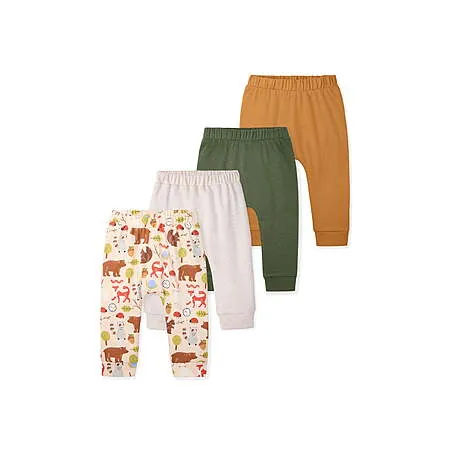 4-Pk Garanimals Newborn & Baby 100% Cotton Pull-On Jogger Pants
