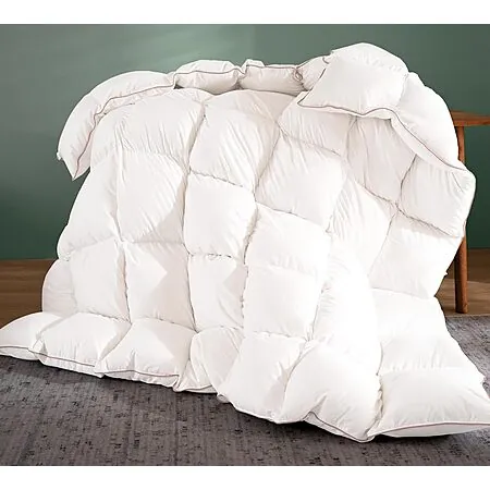 Vexino All-Seasons Feather Down Fiber Comforter Duvet Insert (King, White)