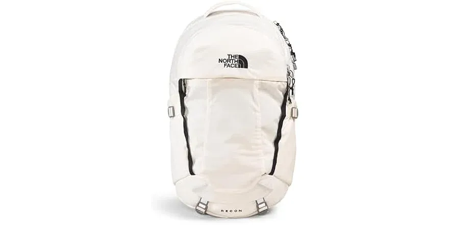 The North Face Women's Recon 30L Backpack with 18" Laptop Sleeve (Gardenia White/Black)