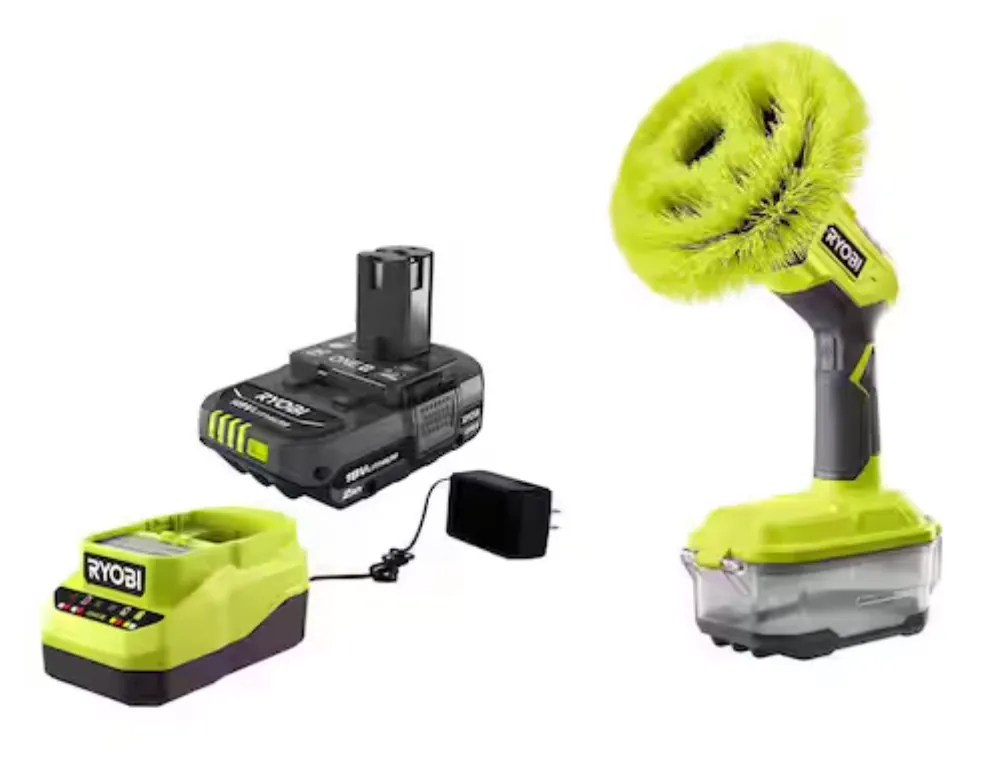 Ryobi One+ 18V Cordless Vortex Power/Electric Scrubber Kit w/ Battery & Charger