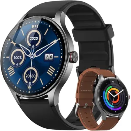 Fitpolo Men's Smart Watch w/ Two Bands (Android or iOS)