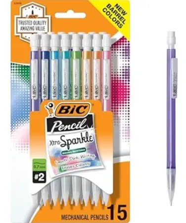 15-Pack BIC Pencil Xtra Sparkle 0.7mm Mechanical Pencils