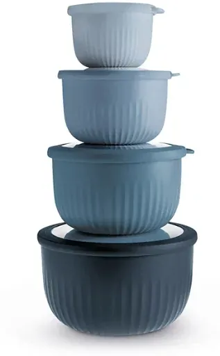 Art & Cook 8-Piece Round Or Rectangle Nesting Bowl Set w/ Lids