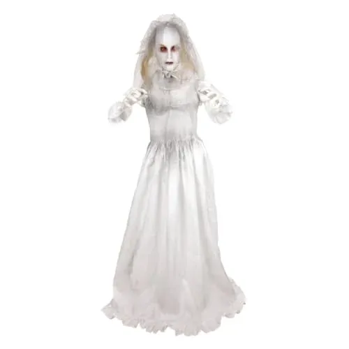 Haunted Hill Farm 5.5-Ft. Double Face Bride Halloween Animatronic