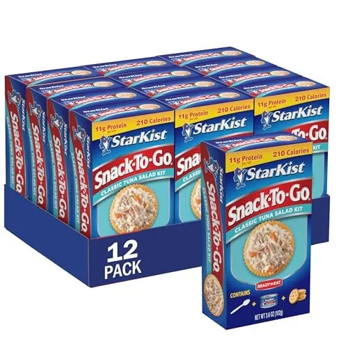 StarKist Snack-To-Go Ready to Eat Meals Tuna Salad Kits 12-Pack