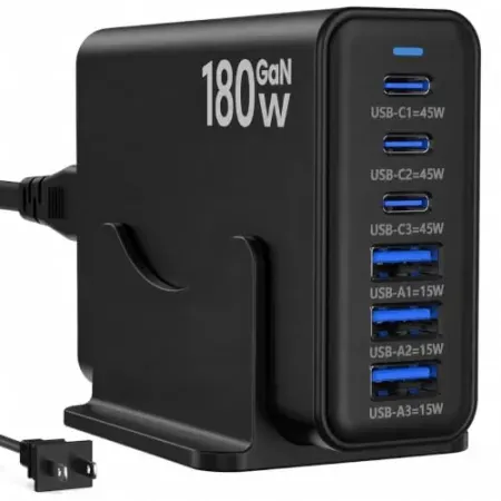 Newdarren 180W 6-Port GaN Charging Station