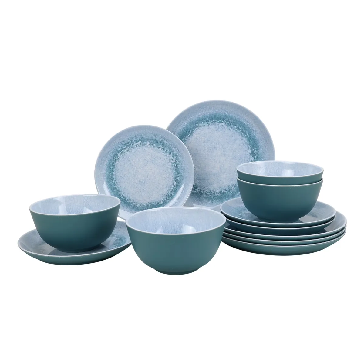 Better Homes and Gardens Blue 12-Piece Plastic Tableware