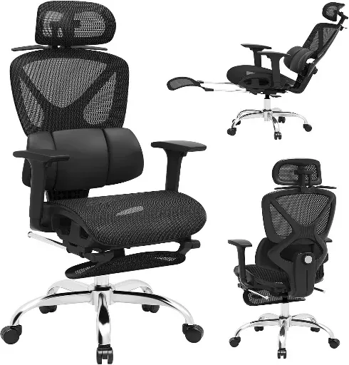 Freepub Ergonomic Office Chair with 3D Headrest Armrests