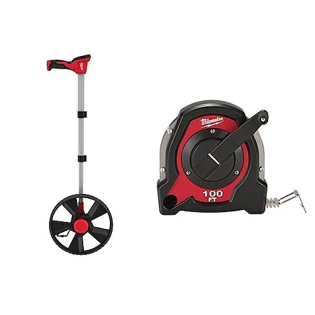 12" Milwaukee Digital Measuring Wheel w/ 100' Closed Reel Tape Measure