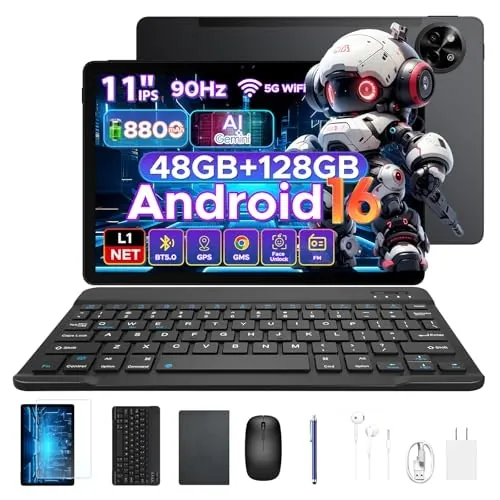 Easerush P11 11" 128GB Android Tablet with Keyboard and Pen