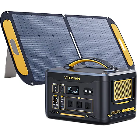 828Wh VTOMAN Jump 1500X LiFePo4 Pure Sine Portable Power Station w/ Solar Panel