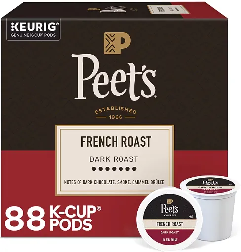Peet's Coffee French Roast Keurig Single Serve K-Cup Pods 88-Count