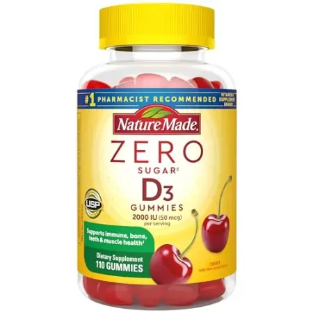 110-Count Nature Made Zero Sugar Vitamin D3 2000 IU (50 mcg) Gummies