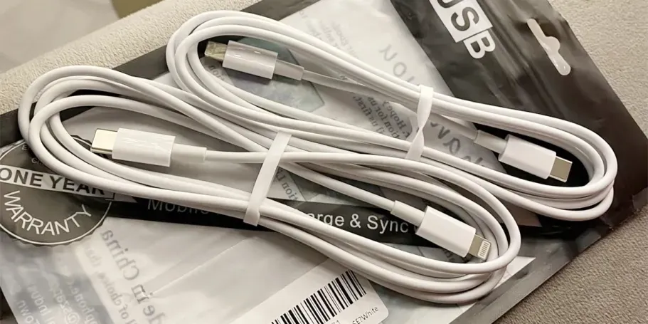 APFEN 6′ USB-C to Lightning Cable 2-Pack