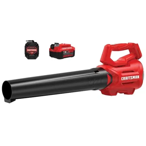 CRAFTSMAN V20 Cordless Axial Leaf Blower Kit with 4.0 Ah Battery and Charger