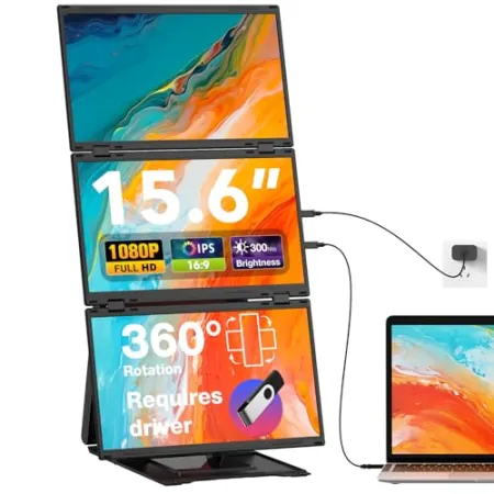 UK BONITOYS 15.6" 1080p Quad Laptop Screen Extender