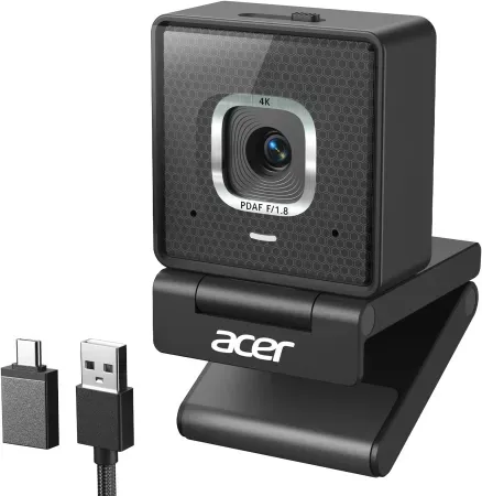 Acer A740 4K Webcam for PC w/ Noise Canceling Mic