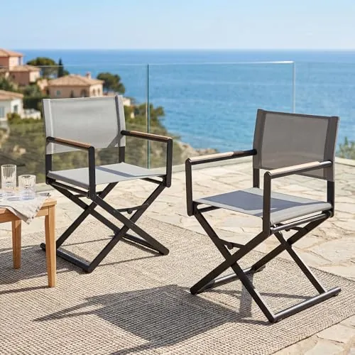 Grand patio Extra-Wide Folding Directors Chairs Set of 2
