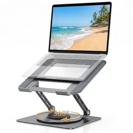 HYWINT Aluminum Laptop Stand with 360° Rotating Base