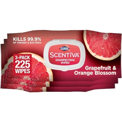 Clorox Scentiva Bleach Free Cleaning Wipes 4 x 3-Packs