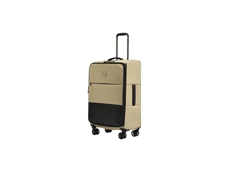 ANTLER Soft Stripe Medium Checked Luggage, Sand Yellow, 27.2", 74-88L