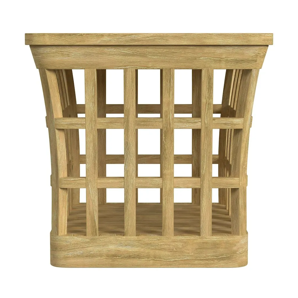 Butler Monhegan Outdoor Teak & Marble End Table