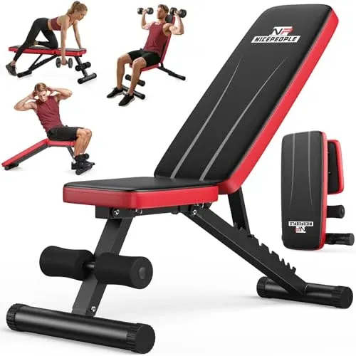 Adjustable Weight Bench 660LBS Capacity with 8 Backrests