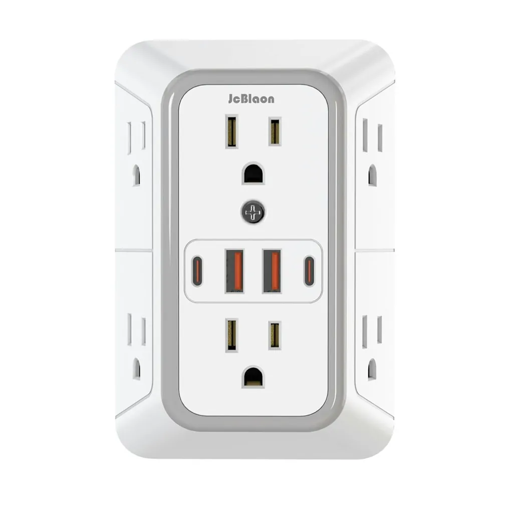 JcBlaon 6-Outlet Extender Surge Protector w/ USB
