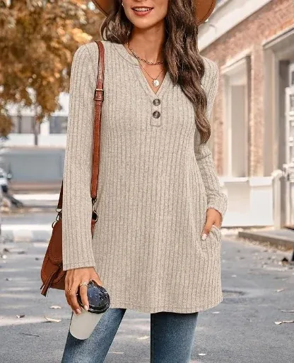 OFEEFAN Tunic Tops