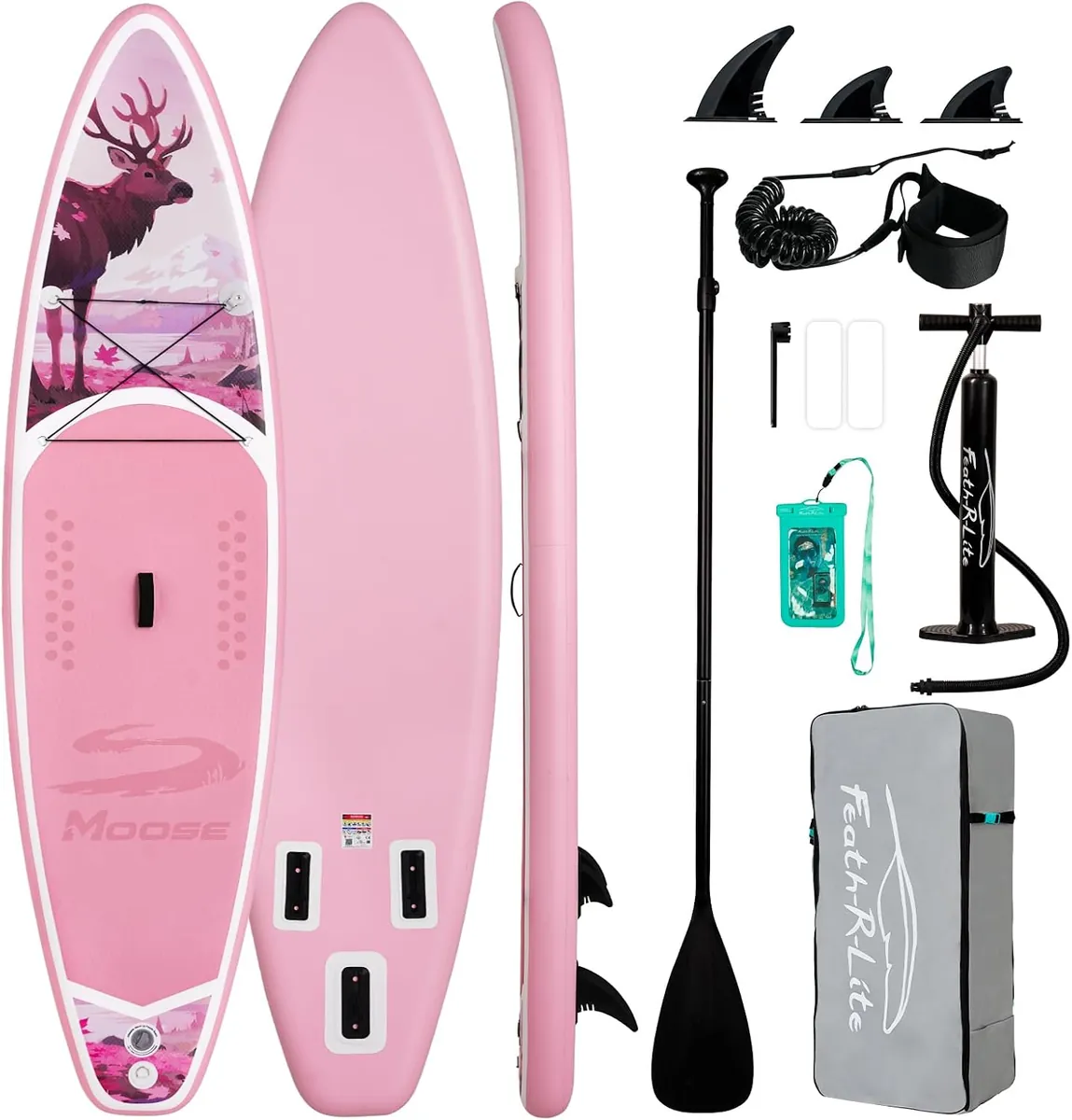 FEATH-R-LITE Inflatable Ultra-Light Stand Up Paddle Board w/ Accessories