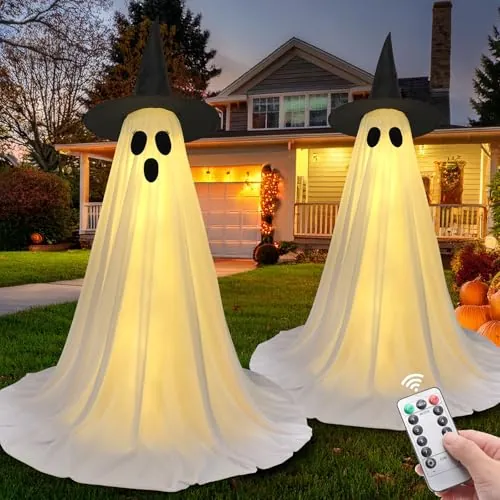 Lighted Halloween Ghost Decorations -2 Pack