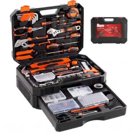 KMFurnila 330-Piece Tool Kit Set w/ Pull-Out Drawer