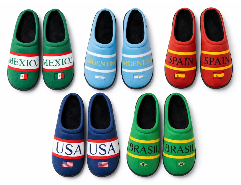 Ground Up Men's Soccer Fan Slippers