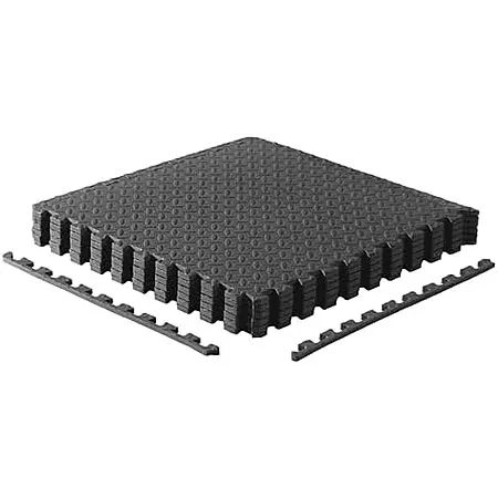 6-Ct (24-sq-ft) CAP 1/2” EVA Interlocking Foam Tiles (Diamond - Black)