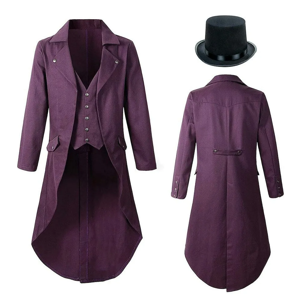 Men's Vampire Tailcoat and Hat Costume Set for 2