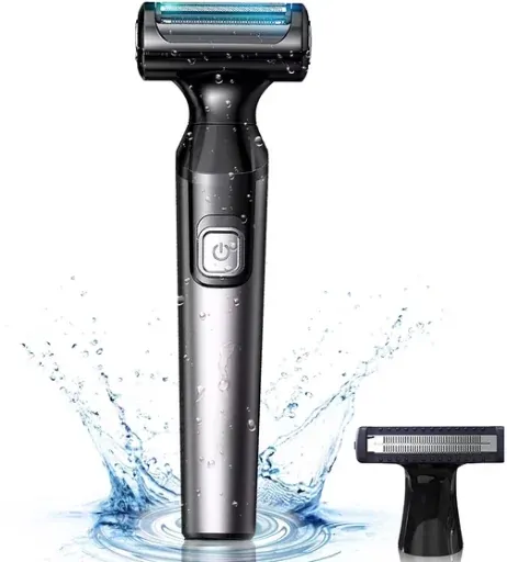 Fixdono Men's 2-in-1 Waterproof Electric Body Hair Trimmer & Shaver
