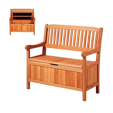 33-Gallon VEVOR 2-Person Wooden Outdoor Storage Bench