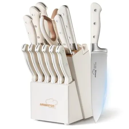 14-Piece Amorston Kitchen Knife Set with Block